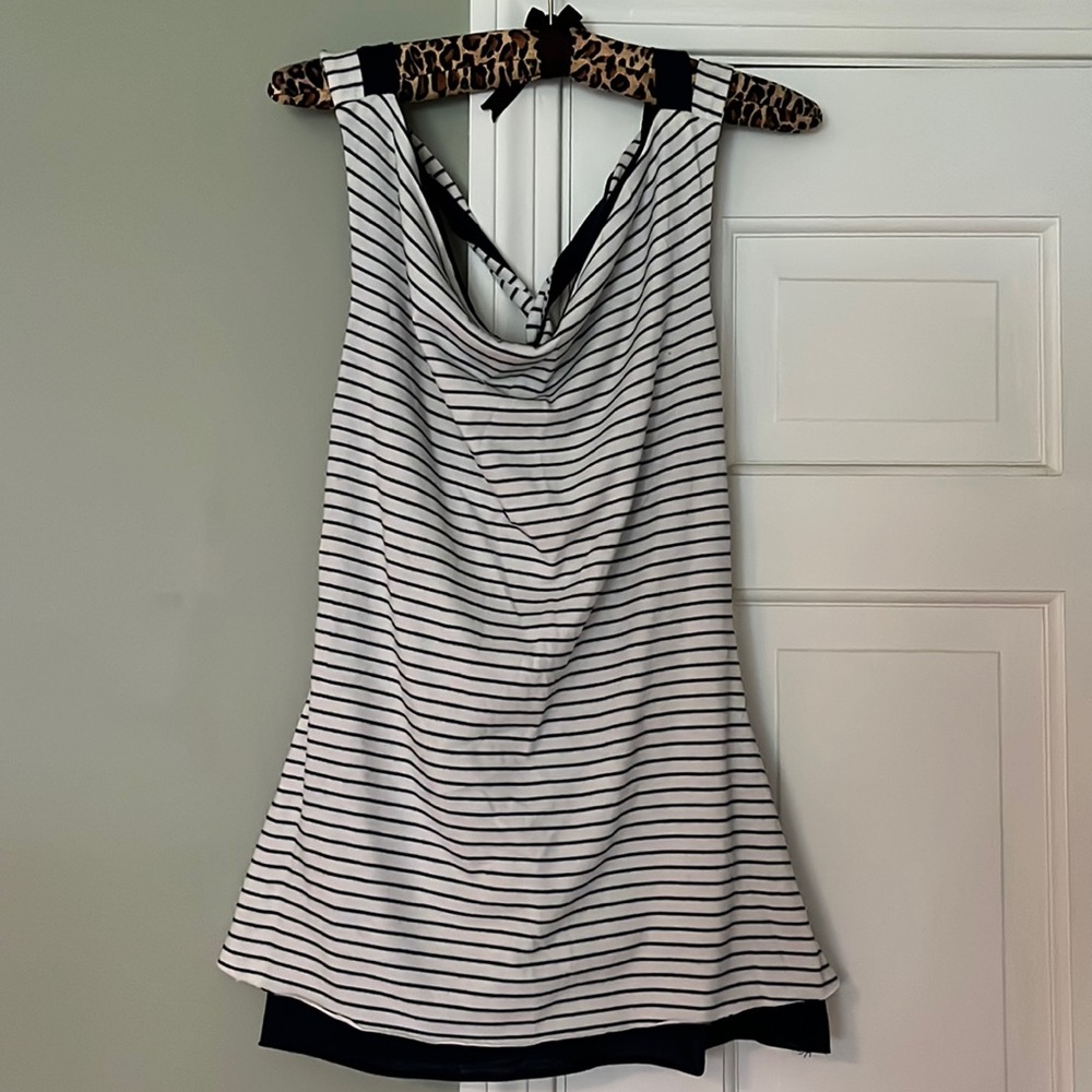 Women’s Small Nautical Navy White Tank Top